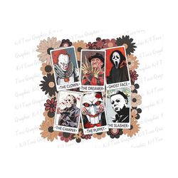 Horror Character Tarot Card Png, Horror Movie Halloween PNG, Halloween Flowers Png, Halloween Png, Horror Movie Png, Halloween Killer Png