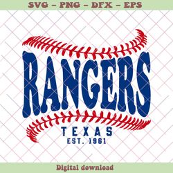 Texas Rangers Baseball Team Est 1961 SVG Digital Cricut File