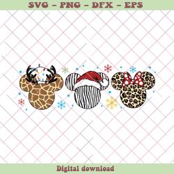 Animal Kingdom Christmas Mickey Head SVG Download