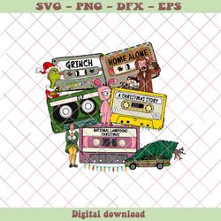 Vintage Christmas Movies Cassette Tapes PNG Download