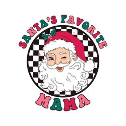 Retro Santas Favorite Mama Santa Christmas SVG Cricut File