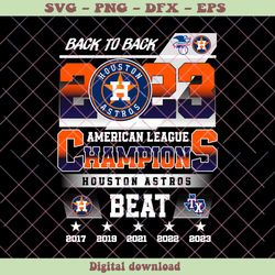 Back To Back 2023 American League Champions SVG File