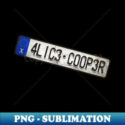 Alice Cooper - License Plate - Sublimation-Ready PNG File - Boost Your Success with this Inspirational PNG Download