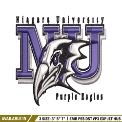 Niagara Purple Eagles embroidery, Niagara Purple Eagles embroidery, logo Sport, Sport embroidery, NCAA embroidery.