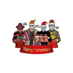 Horror Killer Characters Merry Christmas PNG Download