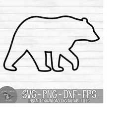 bear outline - instant digital download - svg, png, dxf, and eps files included!