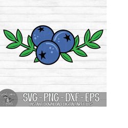 Blueberries - Instant Digital Download - svg, png, dxf, and eps files included!