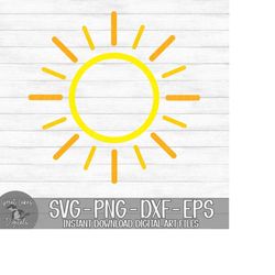 Sun - Instant Digital Download - svg, png, dxf, and eps files included!