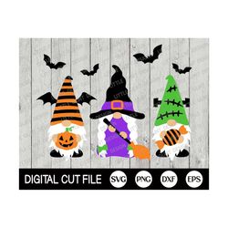 Halloween Svg, Gnome with Pumpkin, Halloween Gnome Svg, Frankenstein Gnome, Witch Gnome Clip Art, Halloween Shirt Svg, Svg Files For Cricut