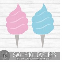 Pink and Blue Cotton Candy Bundle of 2! - Instant Digital Download - svg, png, dxf, and eps files included!