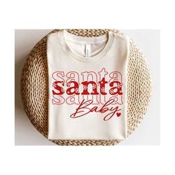 santa baby svg, christmas vibes svg, funny holiday, retro newborn baby gift, kids christmas shirt, png, svg files for cricut