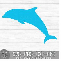 Dolphin - Instant Digital Download - svg, png, dxf, and eps files included! Tropical, Vacation, Ocean, Beach