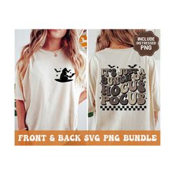 Halloween SVG PNG, It's just a bunch of Hocus Pocus SVG, Witch Png, Retro Halloween Shirt, Svg Files For Cricut