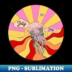 Sweet Jelly Mauve Stinger Jellyfish Sunset Design Gift Ideas Evergreen - Exclusive Sublimation Digital File - Transform Your Sublimation Creations