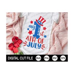 my 1st 4th of july svg, 4th of july svg, my first fourth of july, memorial day, american baby boy shirt, dxf, png, svg files for cricut