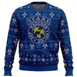 STARS Racoon City Police Resident Evil All Over Print Hoodie 3D Zip Hoodie 3D Ugly Christmas Sweater 3D Fleece Hoodie