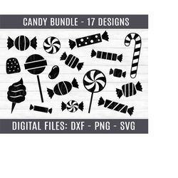 Candy Bundle - 17 Designs - Instant Digital Download - DXF, PNG, & SVG files Included!
