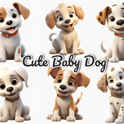 cute baby dog cartoon sublimation