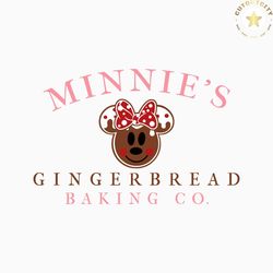 Minnies Gingerbread Baking Co Minnie Mouse Christmas SVG