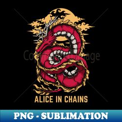 Flying Dragon Alice in Chains - Modern Sublimation PNG File - Vibrant and Eye-Catching Typography