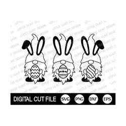 Rabbit Gnome Svg, Easter Svg, Easter Gnomies Svg, Easter Bunny Svg, Svg Easter, Christian, Rabbit Svg, Dxf, Svg Files For Cricut, Silhouette
