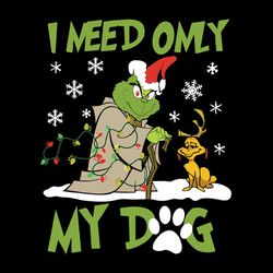 I Need Only My Dog Yoda Merry Christmas Svg, Merry Christmas Svg, Christmas Ornament Svg, Christmas Svg Digital Download