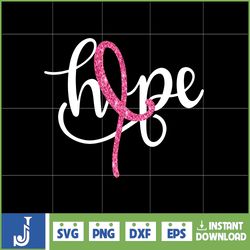 Breast Cancer Svg, Hope Svg, Pink Awareness Ribbon Svg, Breast Cancer Awareness