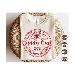 Cupid Candy Cafe SVG, Valentine SVG, Cupid Svg, Love Svg, Funny Valentines Day Shirts, Png, Svg Files for Cricut