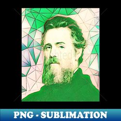 Herman Melville Green Portrait  Herman Melville Artwork 7 - Exclusive PNG Sublimation Download - Instantly Transform Your Sublimation Projects