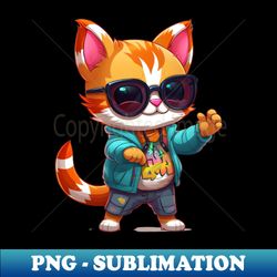 Kool Cat - Modern Sublimation PNG File - Perfect for Creative Projects