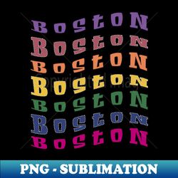 LGBTQ PRIDE USA BOSTON - Elegant Sublimation PNG Download - Transform Your Sublimation Creations