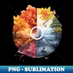 the fusion of all four seasons - Premium PNG Sublimation File - Bring Your Designs to Life