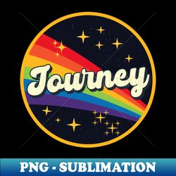 Journey  Rainbow In Space Vintage Style - High-Quality PNG Sublimation Download - Capture Imagination with Every Detail