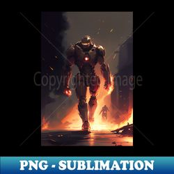 Iron man fire and flames - Aesthetic Sublimation Digital File - Stunning Sublimation Graphics
