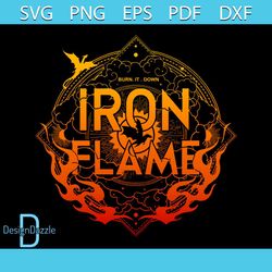 Iron Flame Fourth Wing Rebecca Yarros SVG Graphic File