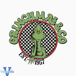 Retro Vintage Grinchmas And Co Est 1957 SVG File For Cricut