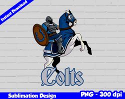 Colts Png, Football mascot warrior style, colts t-shirt design PNG for sublimation, sport mascot design
