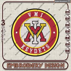 NCAA Logo Embroidery Files, NCAA VMI Keydets Embroidery Designs, VMI Keydets Machine Embroidery Design