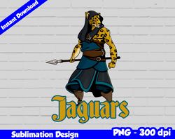 Jaguars Png, Football mascot warrior style, jaguars t-shirt design PNG for sublimation, sport mascot design