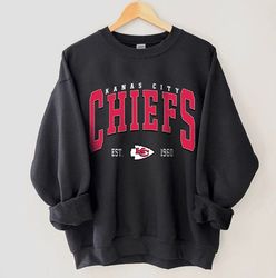 Kansas City Football Sweatshirt, Vintage Style Kansas City Football Crewneck, Football Sweatshirt, Kansas City Sweatshir