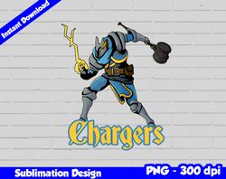 Chargers Png, Football mascot warrior style, chargers t-shirt design PNG for sublimation, sport mascot design