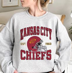 Vintage Kansas City Sweatshirt, Chiefs Football Shirt, 90s Sports Bootleg Style Tee, Football Classic 90s Oversized Shir