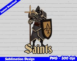 Saints Png, Football mascot warrior style, saints t-shirt design PNG for sublimation, sport mascot design