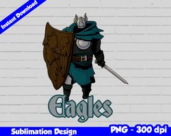 Eagles Png, Football mascot warrior style, eagles t-shirt design PNG for sublimation, sport mascot design