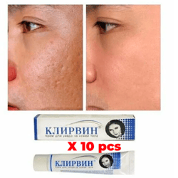 10 X KLIRVIN Cream Skin Care for Acne, Stretch Marks & Scars Restores skin, eliminates dark spots