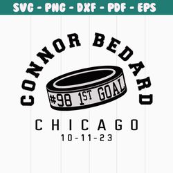 Connor Bedard 1st Goal Chicago Blackhawks Player SVG File