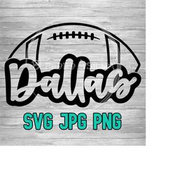 Dallas Football 001 SVG PNG JPG | Layered Vector File | Sublimination File | Die Cutting File | Retro Style | Clip Art | Digital Download