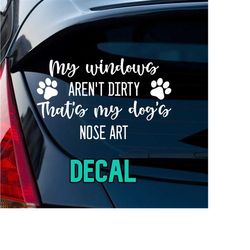 dog nose art 002 decal | dog heart window decal | pet car decal | love my dog | car decal | window decal | outdoor sticker