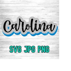 Carolina 001 SVG PNG JPG | Layered Vector File | Sublimination File | Die Cutting File | Retro Style | Clip Art | Digital Download