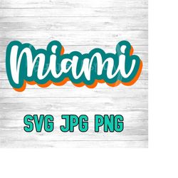 Miami Letters 001 SVG PNG JPG | Miami Letters 001 Layered Vector File | Sublimination | Retro Style | Clip Art | Digital Download